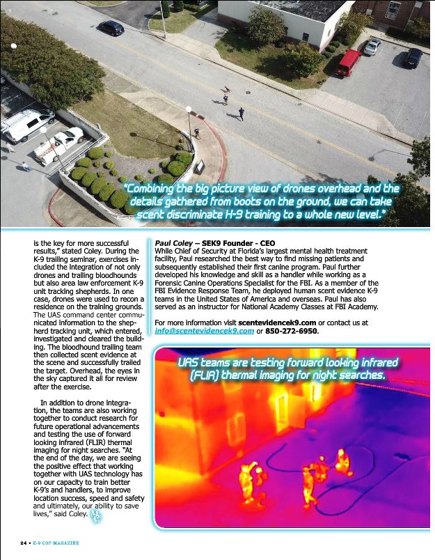 K9 Cop K9 Trailing Drone Integration article