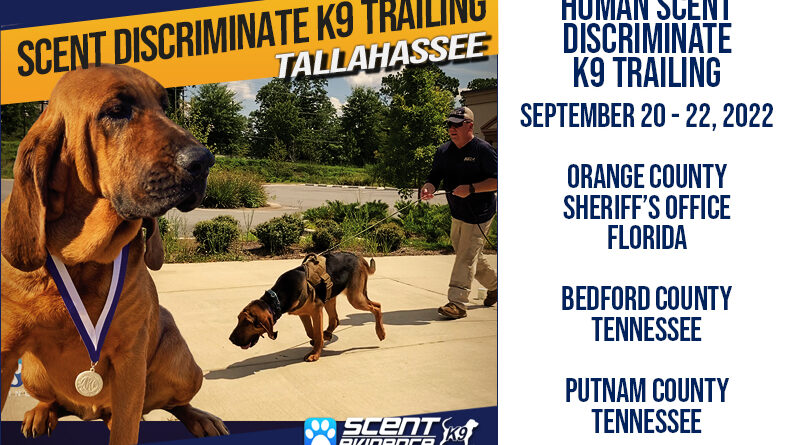 Scent Discriminate K9 Training Orange Bedford Putnam Sept 20-22 2022