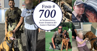 Scent Evidence K9 Partners Achieve 700th Find